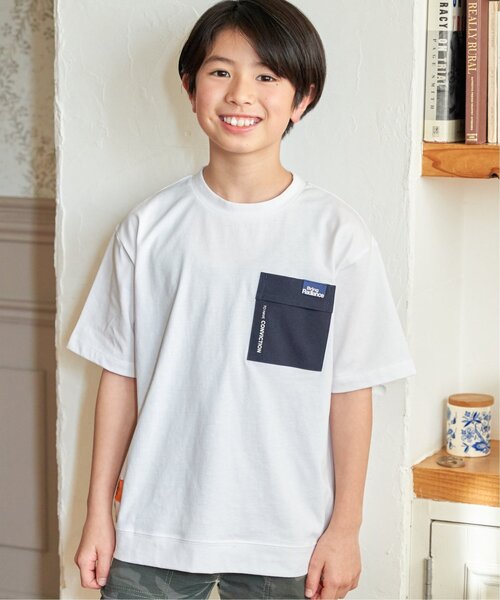 ikka(イッカ)の「【接触冷感】異素材ポケ付きTシャツ(120~160cm)(Tシャツ/カットソー・キッズ・ブラック/オリーブ/オフホワイト・120/130/140/150/160)」の22枚目の写真