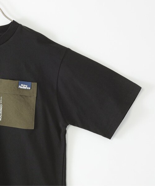 ikka(イッカ)の「【接触冷感】異素材ポケ付きTシャツ(120~160cm)(Tシャツ/カットソー・キッズ・ブラック/オリーブ/オフホワイト・120/130/140/150/160)」の13枚目の写真