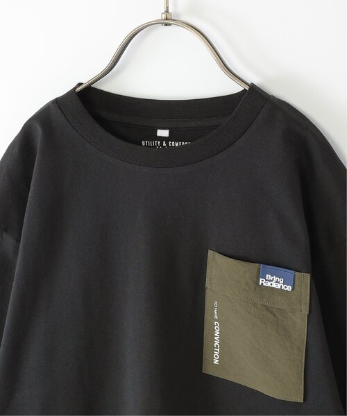 ikka(イッカ)の「【接触冷感】異素材ポケ付きTシャツ(120~160cm)(Tシャツ/カットソー・キッズ・ブラック/オリーブ/オフホワイト・120/130/140/150/160)」の15枚目の写真