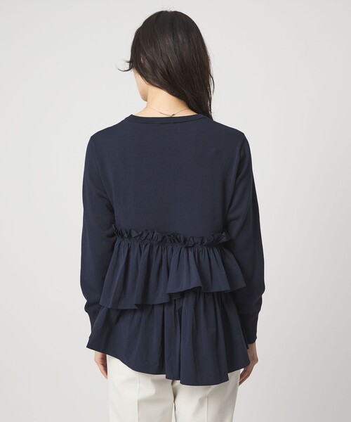 green label relaxing(グリーンレーベルリラクシング)の「ティアード ドッキング プルオーバー ニット 3(ニット/セーター・レディース・ブラック/ブラウン/ネイビー・FREE)」の22枚目の写真