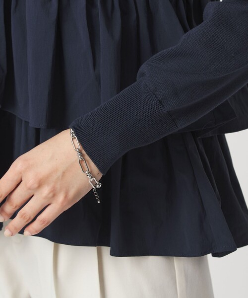 green label relaxing(グリーンレーベルリラクシング)の「ティアード ドッキング プルオーバー ニット 3(ニット/セーター・レディース・ブラック/ブラウン/ネイビー・FREE)」の20枚目の写真