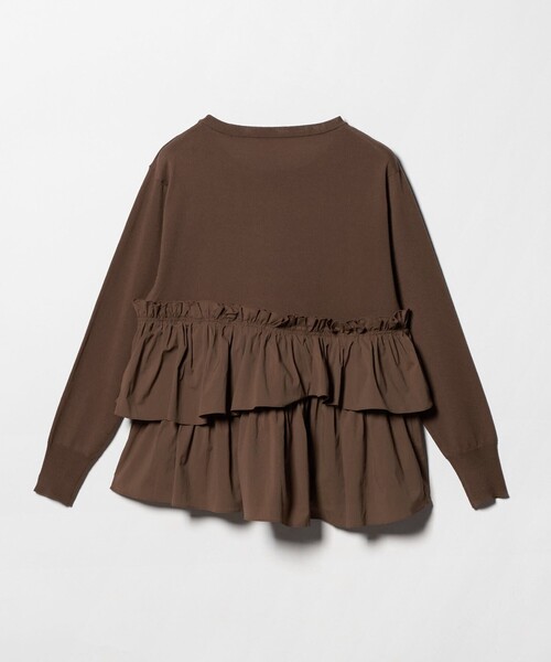 green label relaxing(グリーンレーベルリラクシング)の「ティアード ドッキング プルオーバー ニット 3(ニット/セーター・レディース・ブラック/ブラウン/ネイビー・FREE)」の14枚目の写真