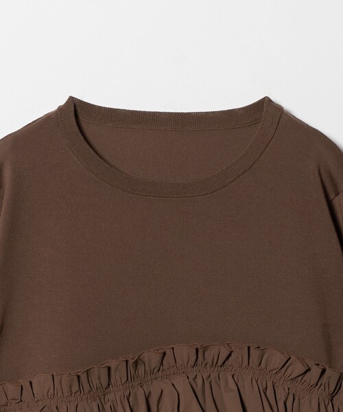 green label relaxing(グリーンレーベルリラクシング)の「ティアード ドッキング プルオーバー ニット 3(ニット/セーター・レディース・ブラック/ブラウン/ネイビー・FREE)」の13枚目の写真