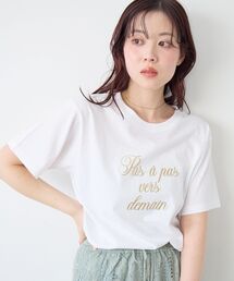 le.coeur blanc | ハクフレーズTシャツ(Tシャツ/カットソー)