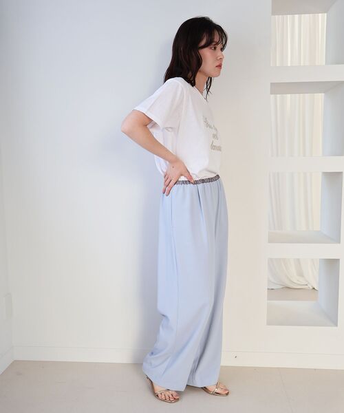 le.coeur blanc(ルクールブラン)の「ハクフレーズTシャツ(Tシャツ/カットソー・レディース・オフホワイト/ネイビー/モカ・38)」の16枚目の写真