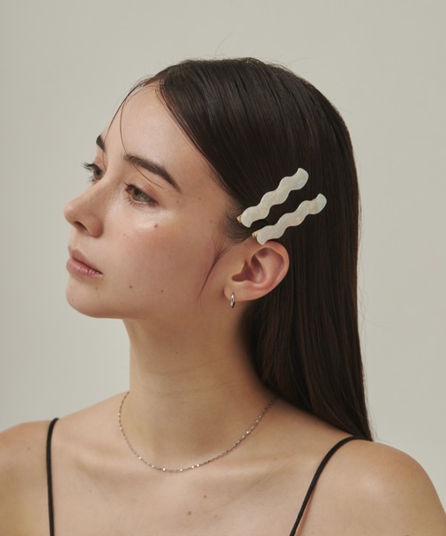 ウェーブデザインヘアピン　2個セット