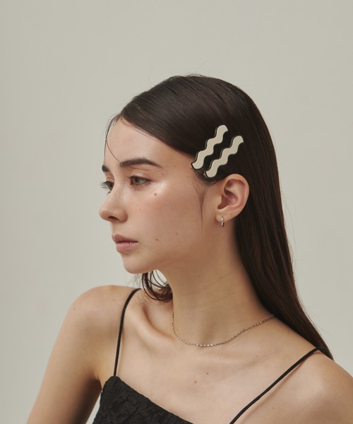 ウェーブデザインヘアピン　2個セット