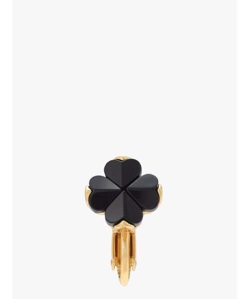 kate spade new york（ケイトスペード ニューヨーク）の「スペードフラワー クリップ イヤリング（イヤリング・レディース・ブラック・ONESIZE）」の2枚目の写真