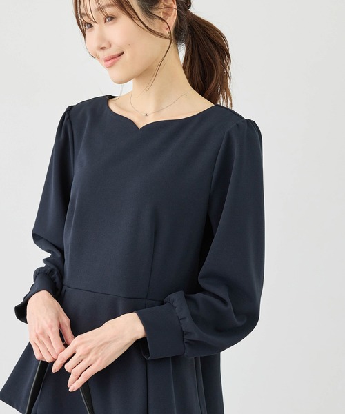 ROPE' PICNIC（ロペピクニック）の「カットジョーゼットハートネックペプラムプルオーバー（Tシャツ/カットソー・レディース・キナリ/ネイビー・FREE）」の10枚目の写真