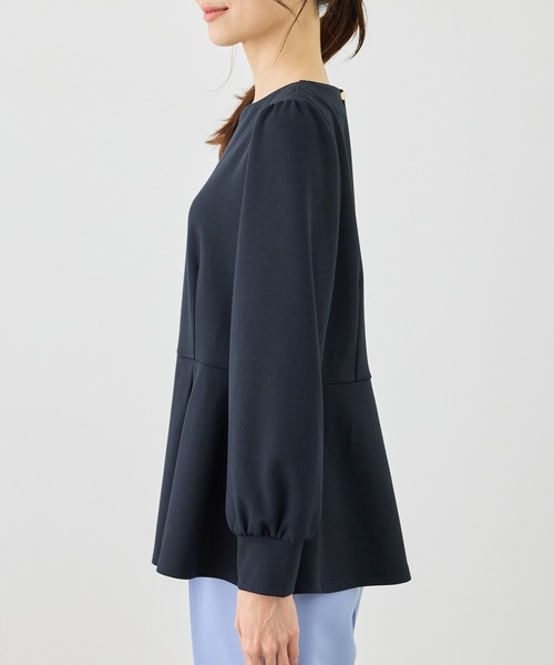 ROPE' PICNIC（ロペピクニック）の「カットジョーゼットハートネックペプラムプルオーバー（Tシャツ/カットソー・レディース・キナリ/ネイビー・FREE）」の15枚目の写真