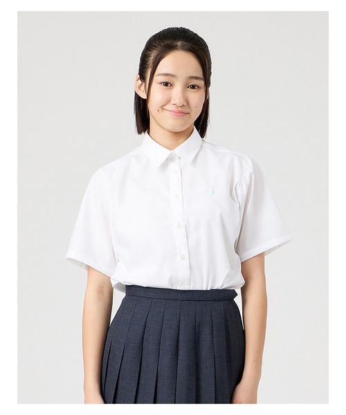 EASTBOY(イーストボーイ)の「シャツ 半袖 ブラウス ミント女神 スクール 制服 通学 中学生 高校生(シャツ/ブラウス・キッズ・ホワイト・13号/9号/11号/7号)」の1枚目の写真