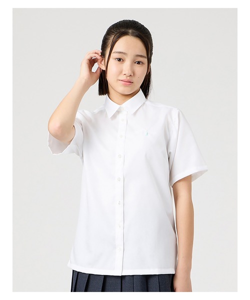 EASTBOY(イーストボーイ)の「シャツ 半袖 ブラウス ミント女神 スクール 制服 通学 中学生 高校生(シャツ/ブラウス・キッズ・ホワイト・13号/9号/11号/7号)」の4枚目の写真