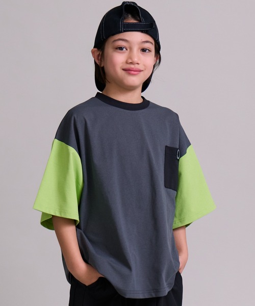 PAIRMANON STREET（ペアマノンストリート）の「【マルチファンクション】吸水速乾 ポケット 半袖 Tシャツ【PAIRMANON STREET】（Tシャツ/カットソー・キッズ・ホワイト系その他/パープル系その他/チャコールグレー/ブラック系その他/ブラック/グレー系その他・100/110/120/130/140/150/160）」の5枚目の写真