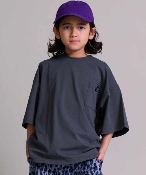 PAIRMANON STREET（ペアマノンストリート）の「【マルチファンクション】吸水速乾 ポケット 半袖 Tシャツ【PAIRMANON STREET】（Tシャツ/カットソー・キッズ・ホワイト系その他/パープル系その他/チャコールグレー/ブラック系その他/ブラック/グレー系その他・100/110/120/130/140/150/160）」の4枚目の写真