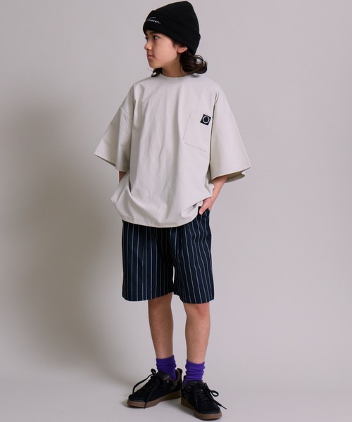 PAIRMANON STREET（ペアマノンストリート）の「【マルチファンクション】吸水速乾 ポケット 半袖 Tシャツ【PAIRMANON STREET】（Tシャツ/カットソー・キッズ・ホワイト系その他/パープル系その他/チャコールグレー/ブラック系その他/ブラック/グレー系その他・100/110/120/130/140/150/160）」の9枚目の写真