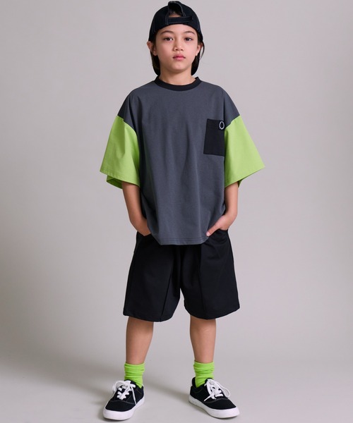 PAIRMANON STREET（ペアマノンストリート）の「【マルチファンクション】吸水速乾 ポケット 半袖 Tシャツ【PAIRMANON STREET】（Tシャツ/カットソー・キッズ・ホワイト系その他/パープル系その他/チャコールグレー/ブラック系その他/ブラック/グレー系その他・100/110/120/130/140/150/160）」の22枚目の写真