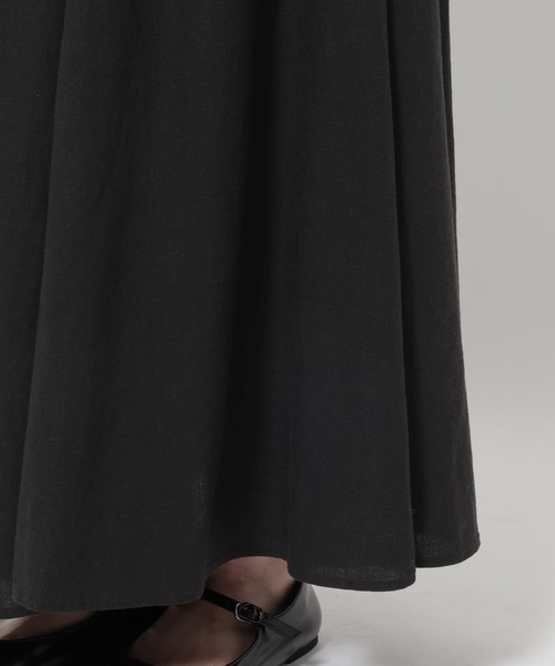 LOWRYS FARM（ローリーズファーム）の「リネンフレアスカート 637551（スカート・レディース・ピンク/ブラウン/ブラック/アイボリー・LARGE/MEDIUM）」の9枚目の写真