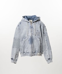 Maison MIHARA YASUHIRO | 【MIHARAYASUHIRO/ミハラヤスヒロ】Bleached Repair Zip-Up Hoodie / A16PK541 ZIP UP PARKA(パーカー)
