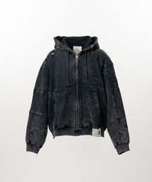Maison MIHARA YASUHIRO（メゾンミハラヤスヒロ）の「【MIHARAYASUHIRO/ミハラヤスヒロ】Bleached Repair Zip-Up Hoodie / A16PK541 ZIP UP PARKA（パーカー）」