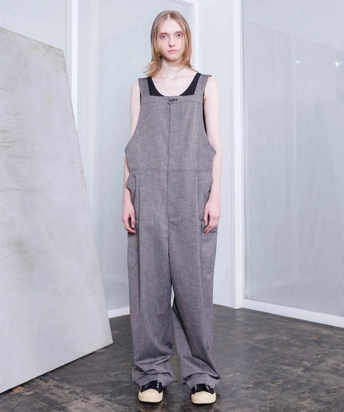 VOAAOV(ヴォアーブ)の「【VOAAOV】 TWEED / STRIPE - SET UP Overalls(サロペット/オーバーオール・メンズ・ブラウン/ネイビー・2)」の3枚目の写真