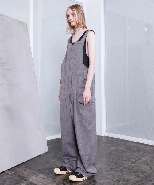 VOAAOV(ヴォアーブ)の「【VOAAOV】 TWEED / STRIPE - SET UP Overalls(サロペット/オーバーオール・メンズ・ブラウン/ネイビー・2)」の4枚目の写真
