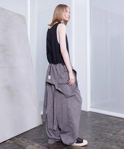 VOAAOV(ヴォアーブ)の「【VOAAOV】 TWEED / STRIPE - SET UP Overalls(サロペット/オーバーオール・メンズ・ブラウン/ネイビー・2)」の7枚目の写真