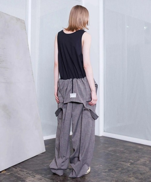 VOAAOV(ヴォアーブ)の「【VOAAOV】 TWEED / STRIPE - SET UP Overalls(サロペット/オーバーオール・メンズ・ブラウン/ネイビー・2)」の8枚目の写真