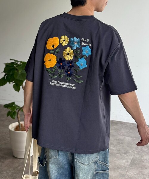 CPCM(シーピーシーエム)の「アソートバック刺繍T(Tシャツ/カットソー・メンズ・チャコールグレー/ホワイト系その他2/ネイビー/ブラック/ホワイト系その他3/グリーン/ホワイト/ホワイト系その他・MEDIUM/LARGE/X-LARGE)」の6枚目の写真