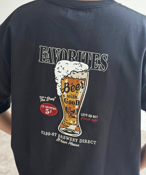 CPCM(シーピーシーエム)の「アソートバック刺繍T(Tシャツ/カットソー・メンズ・チャコールグレー/ホワイト系その他2/ネイビー/ブラック/ホワイト系その他3/グリーン/ホワイト/ホワイト系その他・MEDIUM/LARGE/X-LARGE)」の11枚目の写真