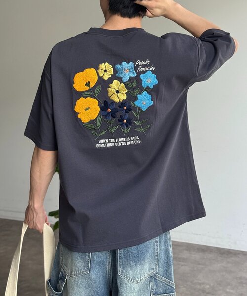 CPCM(シーピーシーエム)の「アソートバック刺繍T(Tシャツ/カットソー・メンズ・チャコールグレー/ホワイト系その他2/ネイビー/ブラック/ホワイト系その他3/グリーン/ホワイト/ホワイト系その他・MEDIUM/LARGE/X-LARGE)」の15枚目の写真