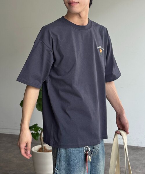 CPCM(シーピーシーエム)の「アソートバック刺繍T(Tシャツ/カットソー・メンズ・チャコールグレー/ホワイト系その他2/ネイビー/ブラック/ホワイト系その他3/グリーン/ホワイト/ホワイト系その他・MEDIUM/LARGE/X-LARGE)」の16枚目の写真