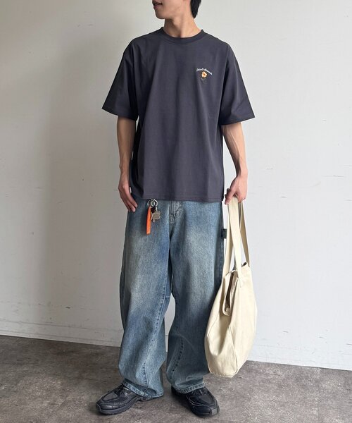 CPCM(シーピーシーエム)の「アソートバック刺繍T(Tシャツ/カットソー・メンズ・チャコールグレー/ホワイト系その他2/ネイビー/ブラック/ホワイト系その他3/グリーン/ホワイト/ホワイト系その他・MEDIUM/LARGE/X-LARGE)」の17枚目の写真