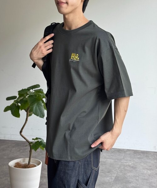 CPCM(シーピーシーエム)の「アソートバック刺繍T(Tシャツ/カットソー・メンズ・チャコールグレー/ホワイト系その他2/ネイビー/ブラック/ホワイト系その他3/グリーン/ホワイト/ホワイト系その他・MEDIUM/LARGE/X-LARGE)」の21枚目の写真