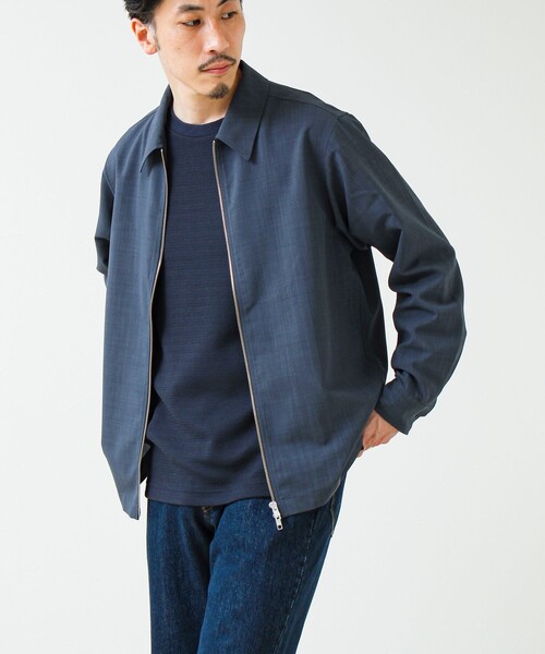 GLOSTER(グロスター)の「【きれい見え快適素材】ドライポリ Classy Zipシャツ(シャツ/ブラウス・メンズ・ブラック/ネイビー/チャコールグレー・M/L/S)」の2枚目の写真