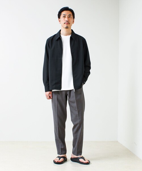 GLOSTER(グロスター)の「【きれい見え快適素材】ドライポリ Classy Zipシャツ(シャツ/ブラウス・メンズ・ブラック/ネイビー/チャコールグレー・M/L/S)」の4枚目の写真