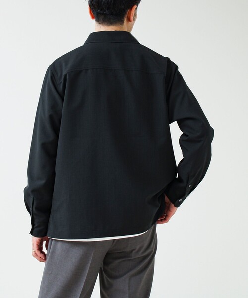 GLOSTER(グロスター)の「【きれい見え快適素材】ドライポリ Classy Zipシャツ(シャツ/ブラウス・メンズ・ブラック/ネイビー/チャコールグレー・M/L/S)」の6枚目の写真