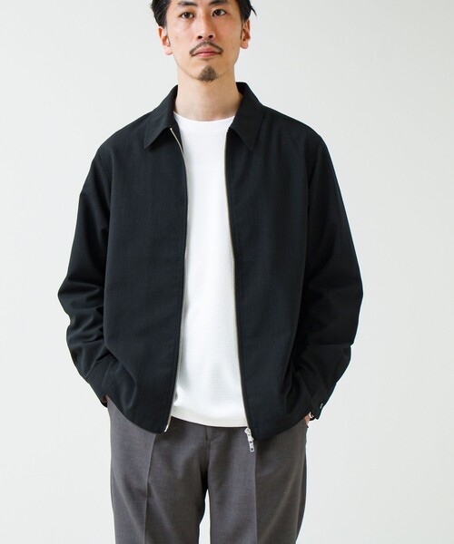 GLOSTER(グロスター)の「【きれい見え快適素材】ドライポリ Classy Zipシャツ(シャツ/ブラウス・メンズ・ブラック/ネイビー/チャコールグレー・M/L/S)」の7枚目の写真