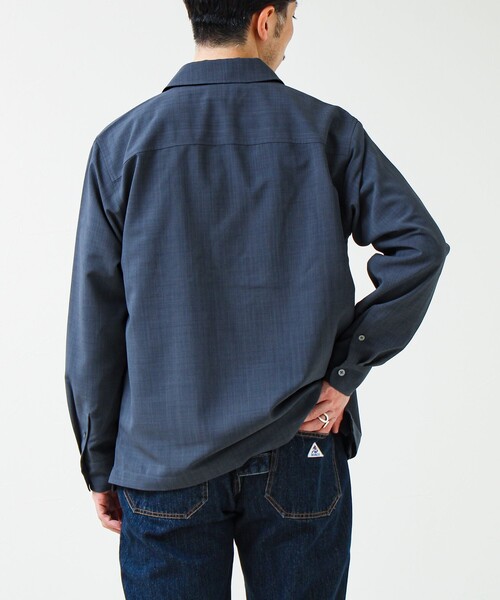 GLOSTER(グロスター)の「【きれい見え快適素材】ドライポリ Classy Zipシャツ(シャツ/ブラウス・メンズ・ブラック/ネイビー/チャコールグレー・M/L/S)」の12枚目の写真
