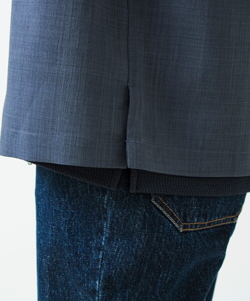 GLOSTER(グロスター)の「【きれい見え快適素材】ドライポリ Classy Zipシャツ(シャツ/ブラウス・メンズ・ブラック/ネイビー/チャコールグレー・M/L/S)」の16枚目の写真
