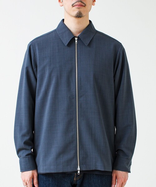 GLOSTER(グロスター)の「【きれい見え快適素材】ドライポリ Classy Zipシャツ(シャツ/ブラウス・メンズ・ブラック/ネイビー/チャコールグレー・M/L/S)」の19枚目の写真