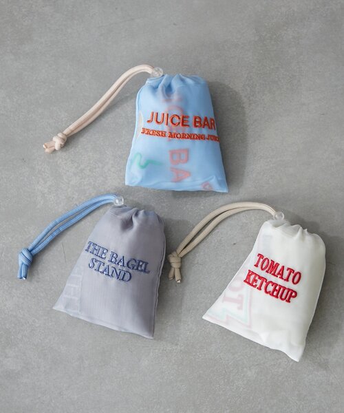 BIRTHDAY BAR（バースデイバー）の「【Finissage】リトルモカコンパクトマルシェバック（エコバッグ/サブバッグ・レディース・グレー/ブルー/ホワイト・0）」の16枚目の写真