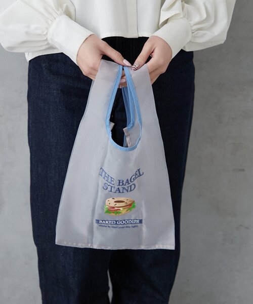 BIRTHDAY BAR（バースデイバー）の「【Finissage】リトルモカコンパクトマルシェバック（エコバッグ/サブバッグ・レディース・グレー/ブルー/ホワイト・0）」の7枚目の写真