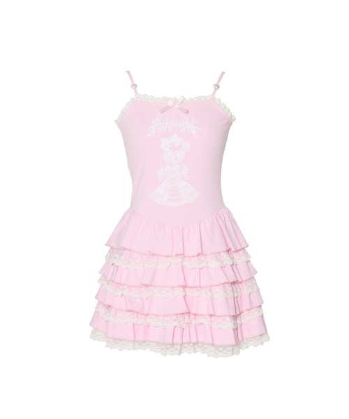 Lolita skull print tiered cami one-piece（ワンピース）｜AVENCHUMU