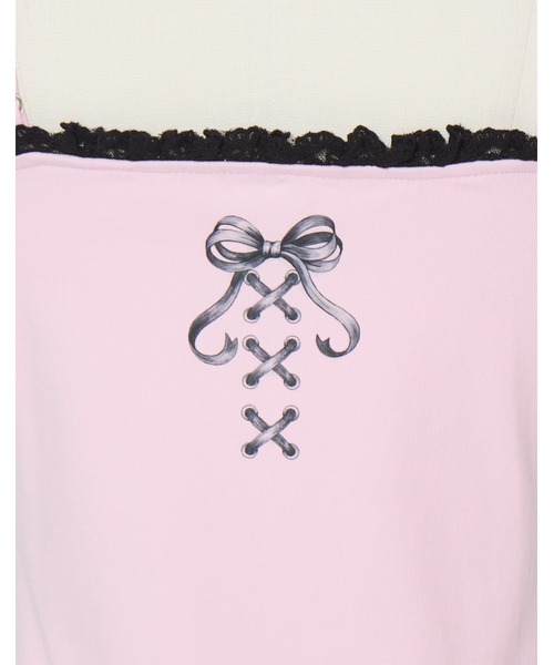 AVENCHUMU(アバンチュウム)の「Lolita skull print tiered cami one-piece(ワンピース・レディース・ブラック/ブラック×ピンク/ホワイト×ピンク・FREE)」の18枚目の写真