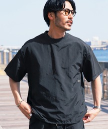 接触冷感 速乾 ナイロン シャカシャカ サイドメッシュ 裾ドローコード 半袖Tシャツ
