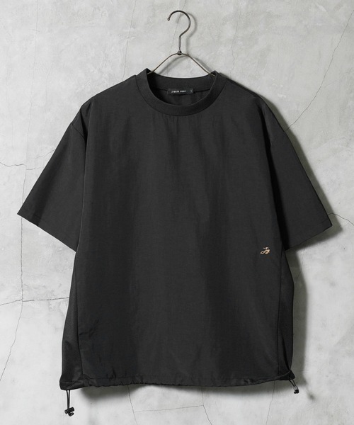 jiggys shop（ジギーズショップ）の「接触冷感 速乾 ナイロン シャカシャカ サイドメッシュ 裾ドローコード 半袖Tシャツ（Tシャツ/カットソー・メンズ・ブルー/チャコールグレー/ブラック/カーキ/ベージュ・MEDIUM/LARGE/X-LARGE）」の10枚目の写真