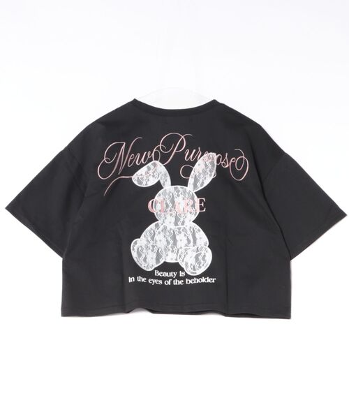 GORGE(ゴージ)の「《レースバニー》バックプリントTシャツ/ストリート×Y2K/春夏/全3色(Tシャツ/カットソー・レディース・ピンク/オフホワイト/ブラック・F)」の4枚目の写真