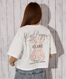 《レースバニー》バックプリントＴシャツ／ストリート×Y2K／春夏／全3色