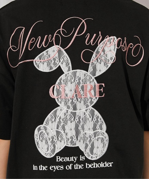 GORGE(ゴージ)の「《レースバニー》バックプリントTシャツ/ストリート×Y2K/春夏/全3色(Tシャツ/カットソー・レディース・ピンク/オフホワイト/ブラック・F)」の13枚目の写真