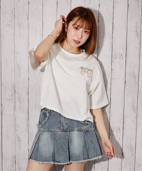 GORGE(ゴージ)の「《レースバニー》バックプリントTシャツ/ストリート×Y2K/春夏/全3色(Tシャツ/カットソー・レディース・ピンク/オフホワイト/ブラック・F)」の11枚目の写真